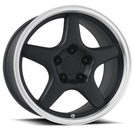 Performance Replicas PR103 Wheel - 17x9.5 Gloss Black w/ Machined Lip Rim (5x120.65 Bolt Pattern,...