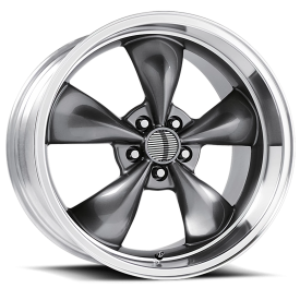 Performance Replicas PR106 Wheel - 17x8 Anthracite w/ Machined Lip Rim (5x120.65 Bolt Pattern, 0m...