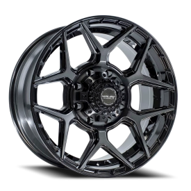 4PLAY 4P06 Gen2 Wheel - 20x9 Gloss Black w/ Brushed Face-Tinted Clear Rim (8x170 Bolt Pattern, 0m...