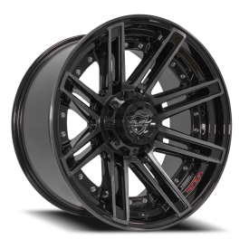 4PLAY 4P08 Gen2 Wheel - 22x10 Gloss Black w/ Brushed Face-Tinted Clear Rim (6x135/139.7 Bolt Patt...