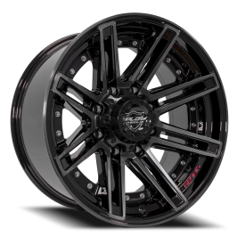 4PLAY 4P08 Gen2 Wheel - 20x10 Gloss Black w/ Brushed Face-Tinted Clear Rim (8x170 Bolt Pattern, -...