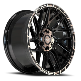 4PLAY 4PS28 Sport 2.0 Wheel - 18x9 Gloss Black w/ Brushed Face-Tinted Clear Rim (6x139.7/135 Bolt...