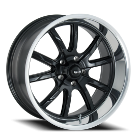 Ridler 650 Wheel - 20x10 Matte Black w/ Polished Lip Rim (5x120 Bolt Pattern, +38mm Offset, 66.9m...