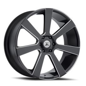 Asanti Black Label ABL-15 Apollo Wheel - 24x9 Satin Black w/ Milled Rim (6x139.7 Bolt Pattern, +3...