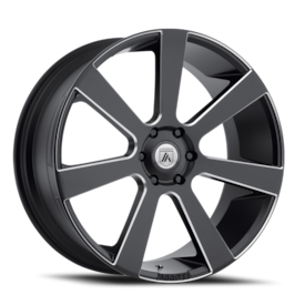 Asanti Black Label ABL-15 Apollo Wheel - 24x9 Satin Black w/ Milled Rim (6x139.7 Bolt Pattern, +3...