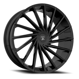 Asanti Black Label ABL-18 Matar Wheel - 20x8.5 Gloss Black Rim (6x135/139.7 Bolt Pattern, +30mm O...