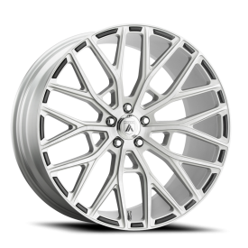 Asanti Black Label ABL-21 Leo Wheel - 22x10.5 Brushed Silver Rim (5x115 Bolt Pattern, +25mm Offse...