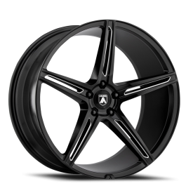 Asanti Black Label ABL-22 Alpha 5 Wheel - 20x10.5 Gloss Black w/ Milled Rim (5x112 Bolt Pattern, ...