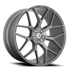 Asanti Black Label ABL-27 Dynasty Wheel - 20x9 Brushed Titanium Rim (5x112 Bolt Pattern, +35mm Of...