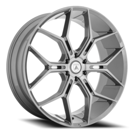 Asanti Black Label ABL-38 Monarch Truck Wheel - 26x10 Brushed Titanium Rim (6x139.7 Bolt Pattern,...