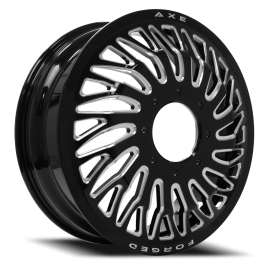 Axe AF10 Dually Wheel - 22x8.25 Gloss Black w/ Milled Rim (8x210 Bolt Pattern, -146mm Offset, 154...