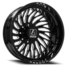 Axe AF10 Dually Wheel - 22x8.25 Gloss Black w/ Milled Rim (8x210 Bolt Pattern, +168mm Offset, 154...