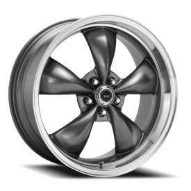 American Racing AR105 Torq Thrust M Wheel - 16x7 Anthracite w/ Machined Lip Rim (5x100 Bolt Patte...