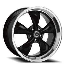 American Racing AR105 Torq Thrust M Wheel - 16x7 Gloss Black w/ Machined Lip Rim (5x100 Bolt Patt...