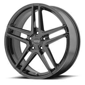 American Racing AR907 Wheel - 17x7.5 Gloss Black Rim (5x114.3 Bolt Pattern, +42mm Offset, 72.6mm ...