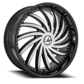 Azara AZA-508 Wheel - 30x9.5 Gloss Black w/ Machined Rim (6x135/139.7 Bolt Pattern, +25mm Offset,...