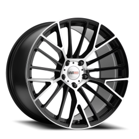 Cray Astoria Wheel - 18x9 Gloss Black w/ Mirror Cut Face Rim (5x120.65 Bolt Pattern, +50mm Offset...