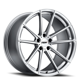 TSW Bathurst Wheel - 19x8.5 Silver w/ Mirror Cut Face Rim (5x114.3 Bolt Pattern, +15mm Offset, 76...