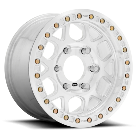 KMC KM444 Mesa Forged Beadlock Wheel - 17x9 Raw Machined Rim (6x135 Bolt Pattern, 0mm Offset, 87....