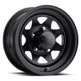 Black Rock 929B Black Jack Wheel - 15x10 Matte Black Rim (5x127 Bolt Pattern, -38mm Offset, 83.82...