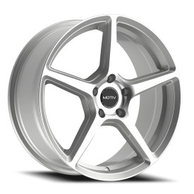 Motiv 433MS Blade Wheel - 18x7.5 Gloss Silver w/ Machined Face Rim (5x120 Bolt Pattern, +40mm Off...