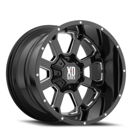 XD XD825 Buck 25 Wheel - 20x9 Gloss Black w/ Milled Rim (5x127/139.7 Bolt Pattern, 0mm Offset, 78...