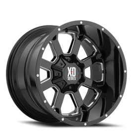 XD XD825 Buck 25 Wheel - 20x9 Gloss Black w/ Milled Rim (5x139.7/150 Bolt Pattern, 0mm Offset, 11...
