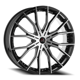 Cavallo CLV-36 GLOSS BLACK & MACHINED - 24X9 - 5x115 BP, 18MM Offset (1 Wheel)