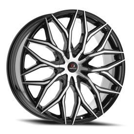 Cavallo CLV-37 Black Machined - 18X8 - 4x100 Bolt Pattern, 35mm Offset (1 Wheel)