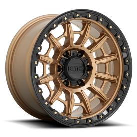 KMC KM547 Carnage Wheel - 16x8 Matte Bronze w/ Black Lip Rim (6x139.7 Bolt Pattern, 0mm Offset, 1...