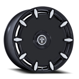 DUB DC271 Cheef Wheel - 24x10 Gloss Black w/ Milled Rim (6x135/139.7 Bolt Pattern, +30mm Offset, ...