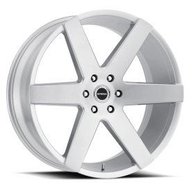 Strada S60 Coda Wheel - 26x10 Silver w/ Brushed Face Rim (6x139.7 Bolt Pattern, +24mm Offset, 87....