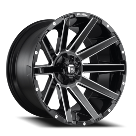 FUEL 1PC D615 GLOSS BLACK MILLED - 18X9 - 5X4.5/5.0 BP, -12MM Offset (1 Wheel)