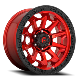 Fuel Covert Wheels - Candy Red / Black Bead Ring