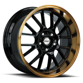 SHIFT H28 Crank Wheel - 17x7.5 Black w/ Bronze Lip Rim (5x100/114.3 Bolt Pattern, +30mm Offset, 7...