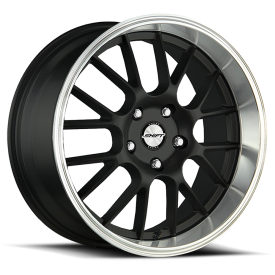 SHIFT H28 Crank Wheel - 17x7.5 Black w/ Polished Lip Rim (4x100/114.3 Bolt Pattern, +30mm Offset,...