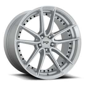 Niche M221 DFS Wheel - 18x8 Gloss Silver w/ Machined Rim (5x114.3 Bolt Pattern, +40mm Offset, 72....