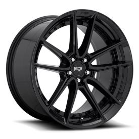 Niche M223 DFS Wheel - 18x8 Gloss Black Rim (5x112 Bolt Pattern, +42mm Offset, 66.56mm Hub)