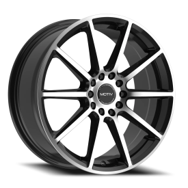 Motiv 431MB Elicit Wheel - 18x7.5 Black w/ Machined Face Rim (5x100/110 Bolt Pattern, +40mm Offse...