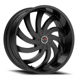 Strada G04 Flame Wheel - 20x8.5 Gloss Black Rim (5x114.3/120 Bolt Pattern, +35mm Offset, 74.1mm H...