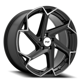 Niche M255 Flash Wheel - 20x10.5 Gloss Black w/ Brushed Rim (5x120 Bolt Pattern, +35mm Offset, 72...