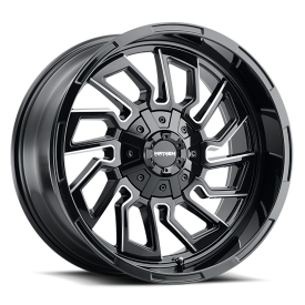 Mayhem 8111 Flywheel Wheel - 20x10 Gloss Black w/ Milled Spokes Rim (5x127/139.7 Bolt Pattern, -1...