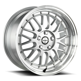 SHIFT H27 Flywheel Wheel - 18x9 Silver w/ Polished Lip Rim (5x100/114.3 Bolt Pattern, +32mm Offse...