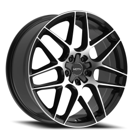 Motiv 435MB Foil Wheel - 18x8 Black w/ Machined Face Rim (5x100/112 Bolt Pattern, +42mm Offset, 7...