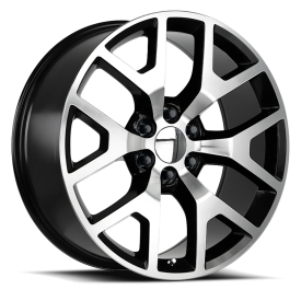 Strada OE Replica R150 GMC Sierra Wheel - 22x9 Gloss Black w/ Machined Rim (6x139.7 Bolt Pattern,...