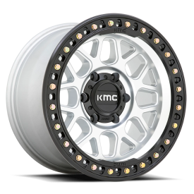 KMC KM549 GRS Wheel - 18x9 Machined w/ Satin Black Lip Rim (5x127 Bolt Pattern, -12mm Offset, 71....