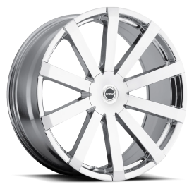 Strada S50 Gabbia Wheel - 28x10 Chrome Rim (6x135/139.7 Bolt Pattern, +25mm Offset, 87.1mm Hub)