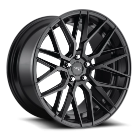 Niche M190 Gamma Wheel - 18x8 Matte Black Rim (5x112 Bolt Pattern, +42mm Offset, 66.5mm Hub)