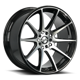 SHIFT H34 Gear Wheel - 18x9 Gloss Black w/ Machined Rim (5x100/114.3 Bolt Pattern, +30mm Offset, ...