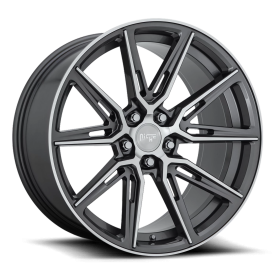 Niche M220 Gemello Wheel - 20x10.5 Gloss Anthracite w/ Machined Rim (5x115 Bolt Pattern, +20mm Of...